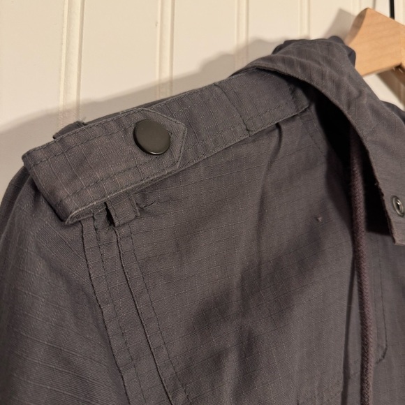 American Rag Men’s Dark Gray 100% Cotton Hooded Jacket Size Medium - Picture 4 of 13